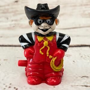 MCDONALDS 1995 Hamburglar Rodeo Cowboy Wind Up Toy Vintage Working 3" Figure